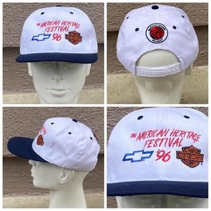 Vtg 1996 National Corvette Museum Harley Davidson Snapback Hat